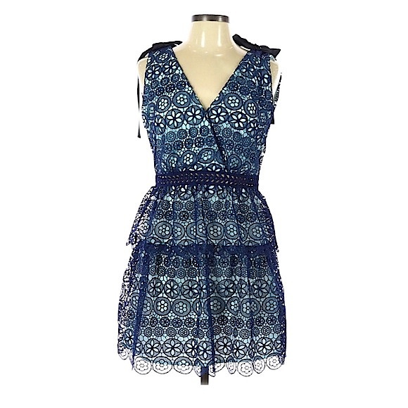 Self-Portrait Guipure Lace Mini Dress - Picture 10 of 16